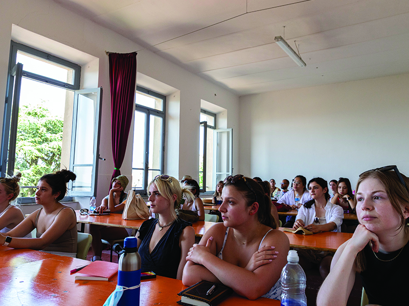 Creative School students in a lecture held by Joseph Medaglia, in his class FCD558: Intro to Design Thinking.